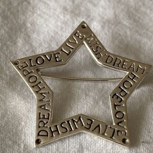 Sterling silver words of wisdom pin